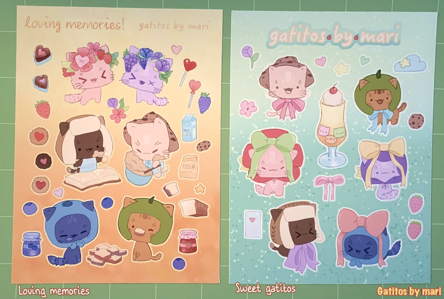 gatitos by mari - Sticker Sheets ୨ৎ