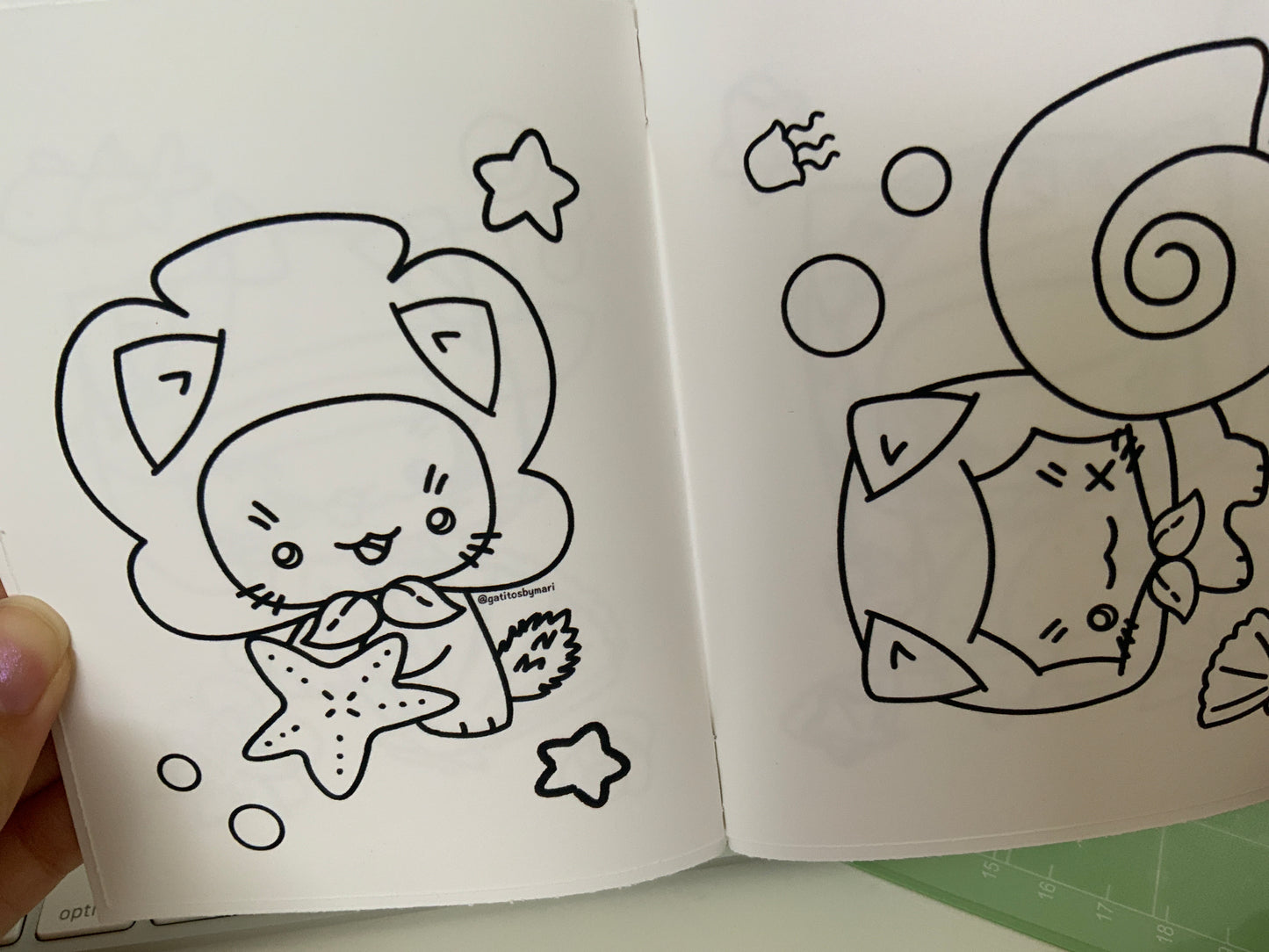 * gatitos by mari - ˚.🫧༘⋆ seaside joys - mini coloring book