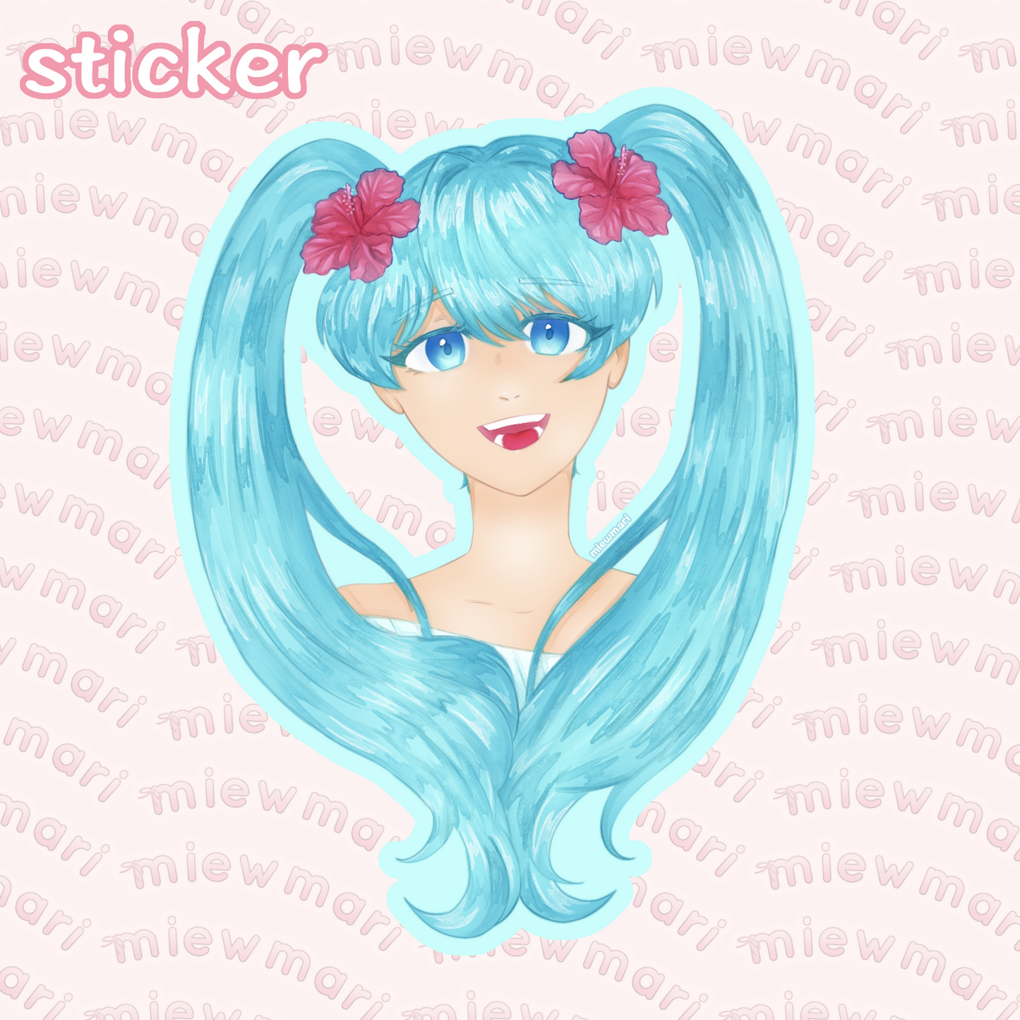 miewmari - borimiku - sticker - fanart