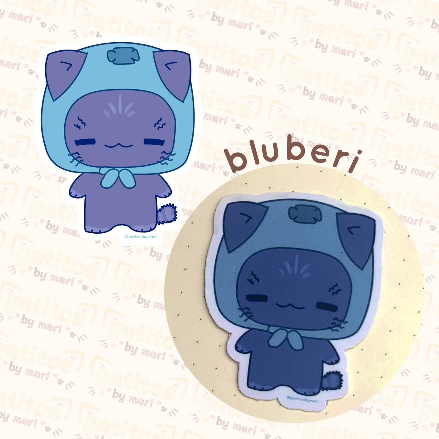 gatitos by mari - Stickers - standing kitties