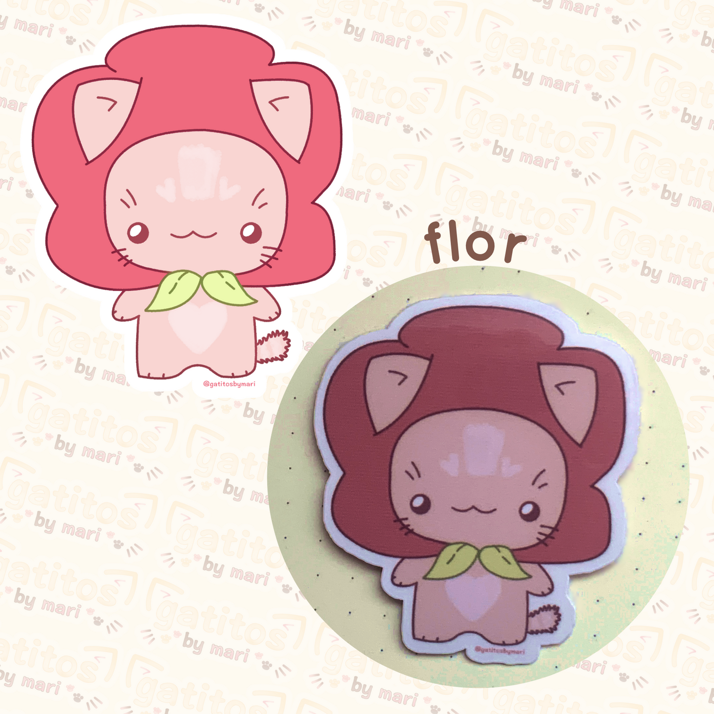 gatitos by mari - Stickers - standing kitties