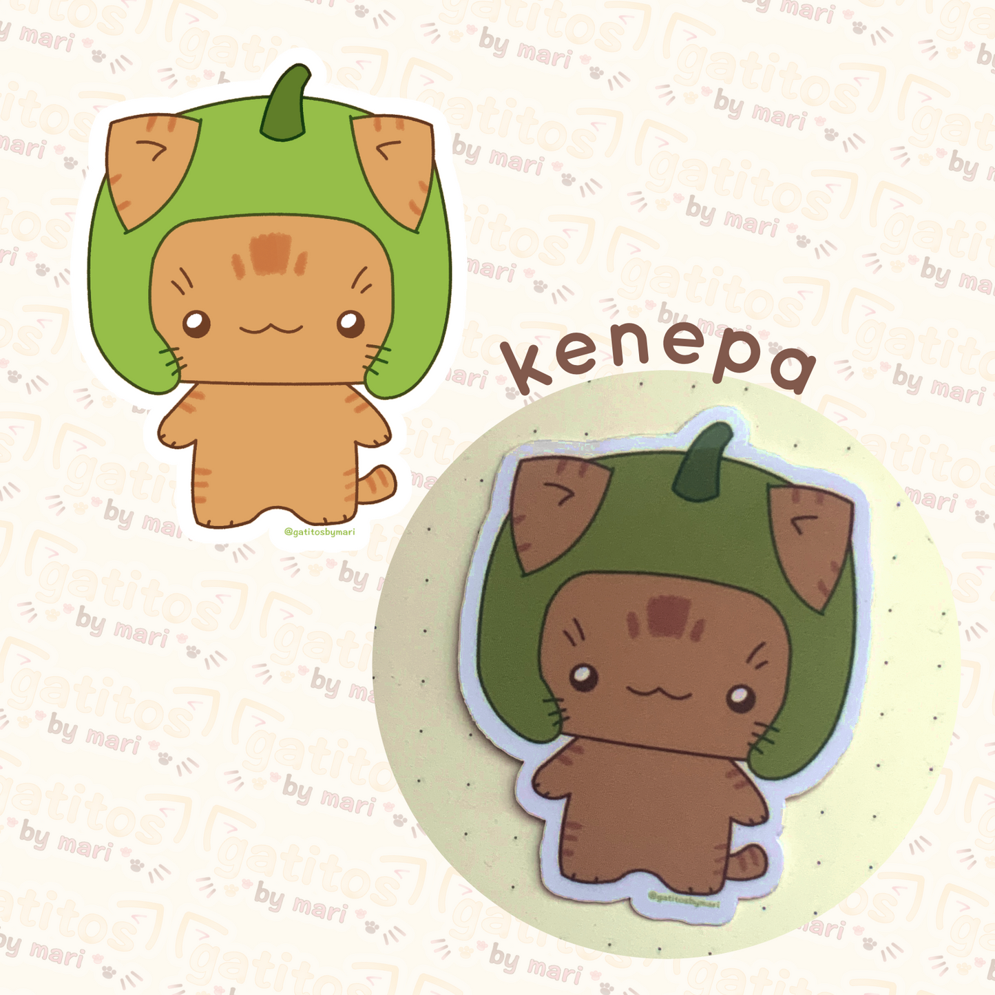 gatitos by mari - Stickers - standing kitties