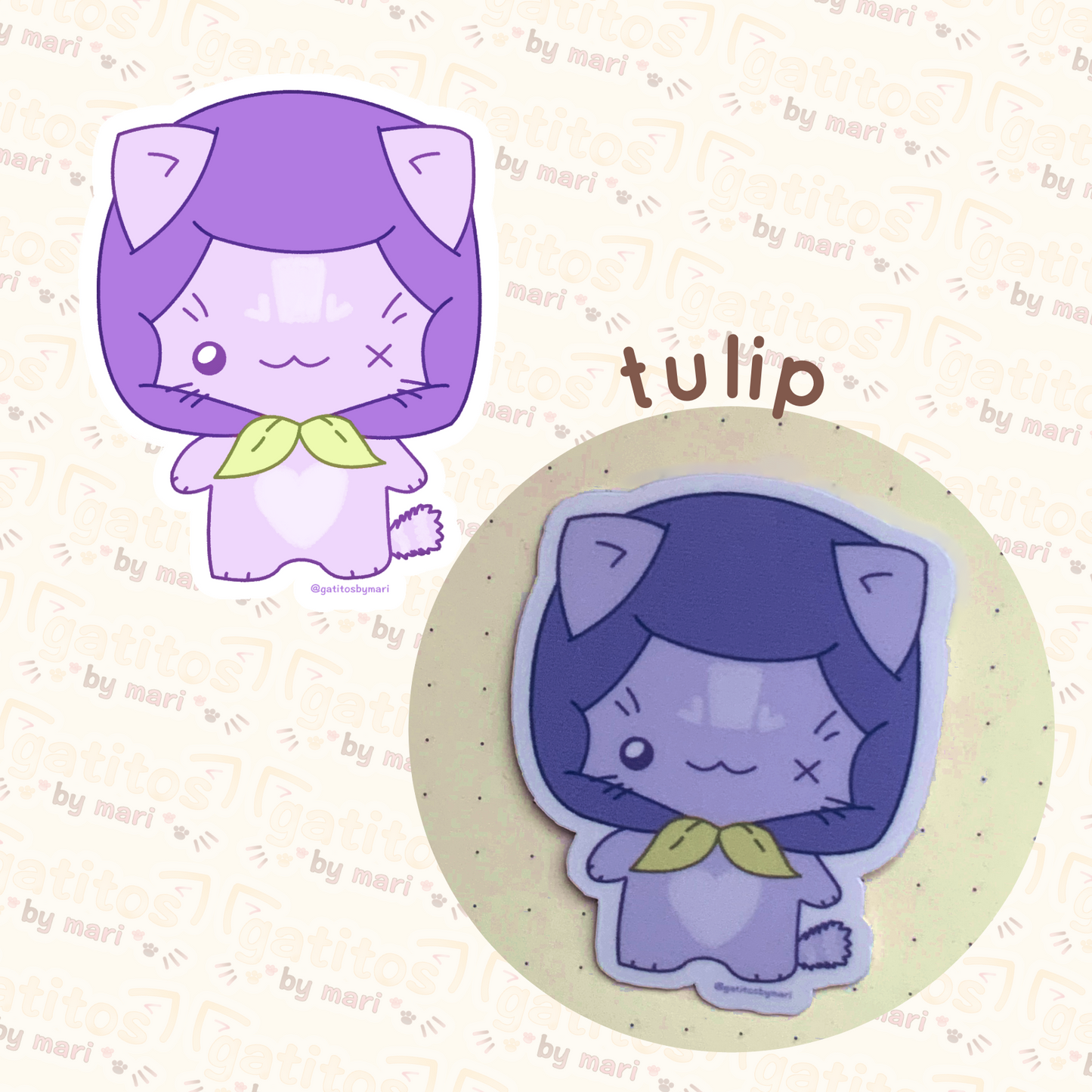 gatitos by mari - Stickers - standing kitties
